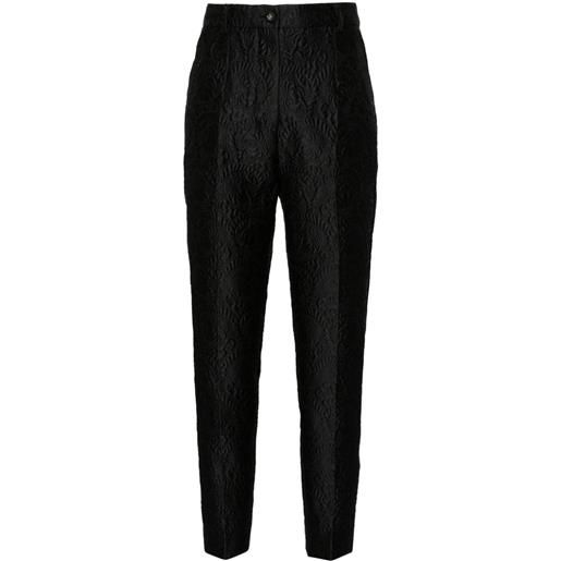 Dolce & Gabbana pantaloni sartoriali con effetto jacquard - nero
