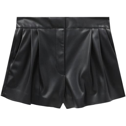 Stella McCartney faux-leather short shorts - nero