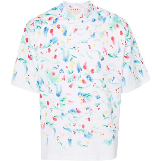 Marni t-shirt con stampa vernice - bianco