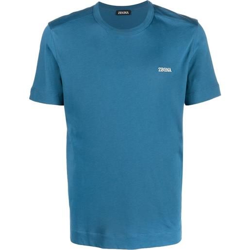 Zegna t-shirt con logo - blu