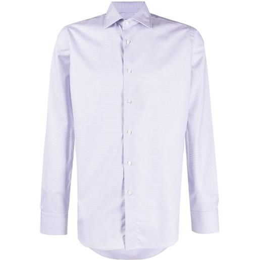 Canali camicia con colletto ampio - viola