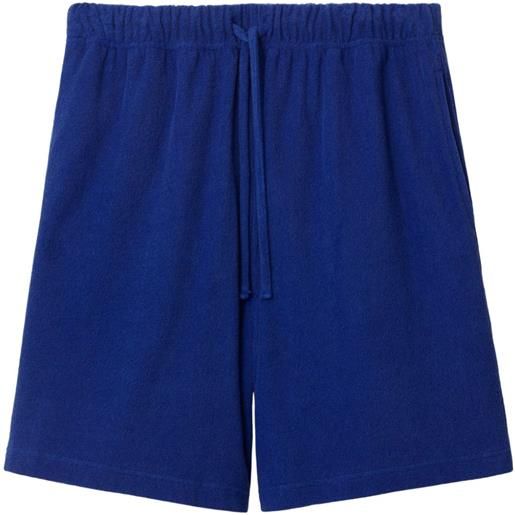 Burberry shorts con stampa ekd - blu