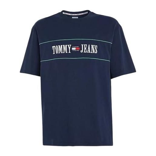 Tommy Hilfiger tommy jeans t-shirt uomo dm0dm16309 blu scuro tjm skate archive l