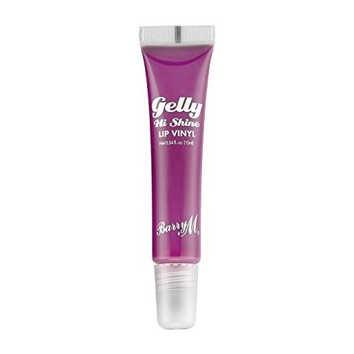 Barry M gelly hi shine lip vinyl gloss, shade ornate- bold orchid pink | finitura lucida