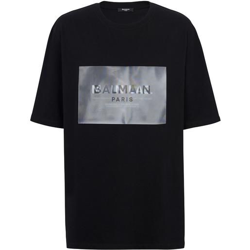 Balmain t-shirt main lab holographic - nero