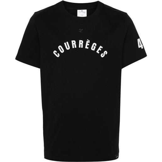 Courrèges t-shirt con stampa - nero
