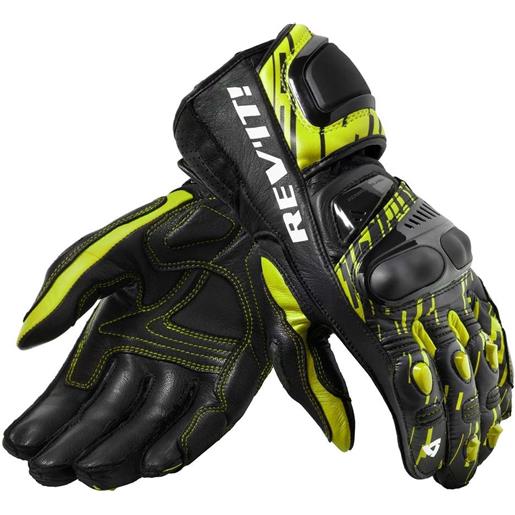 Rev'it guanti moto sportivi in pelle Rev'it quantum 2 giallo fluo n