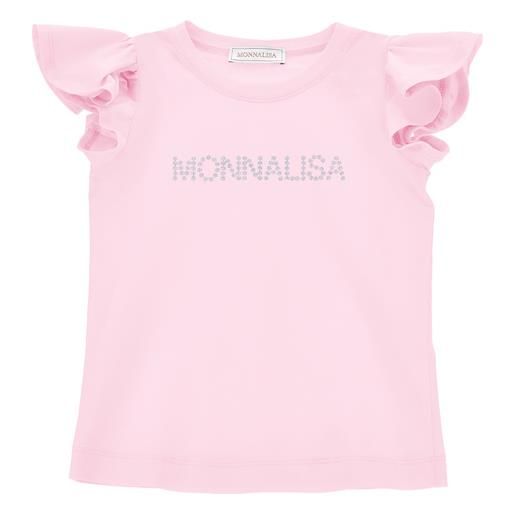 Monnalisa t-shirt jersey logo borchiette