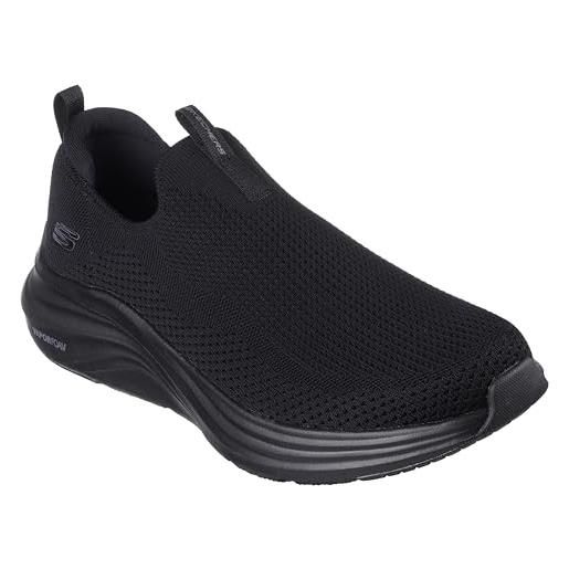 Skechers vapor foam covert, sneaker uomo, black knit, 42.5 eu