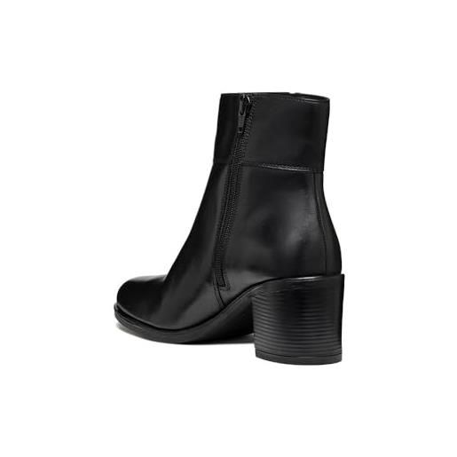 Geox d new asheel c, stivale alla caviglia donna, nero, 38.5 eu