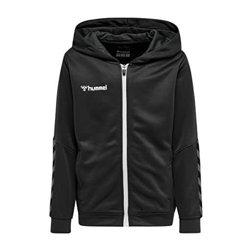 hummel hmlauthentic kids poly zip hoodie color: black/white_talla: 116