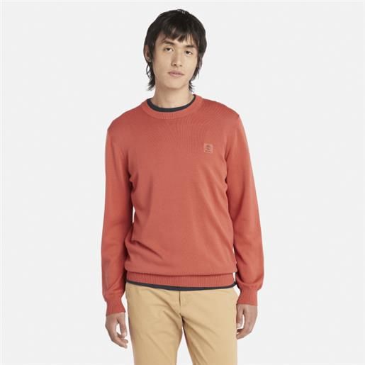 Timberland maglione tinto in capo da uomo in rosso rosso