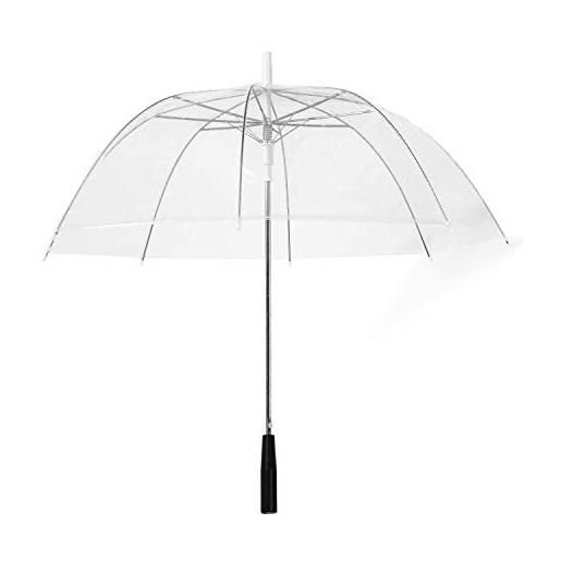qiuqiu ombrello, ombrello leggero a led, ombrello trasparente, ombrello antivento con impugnatura diritta, con 7 cambi di colore