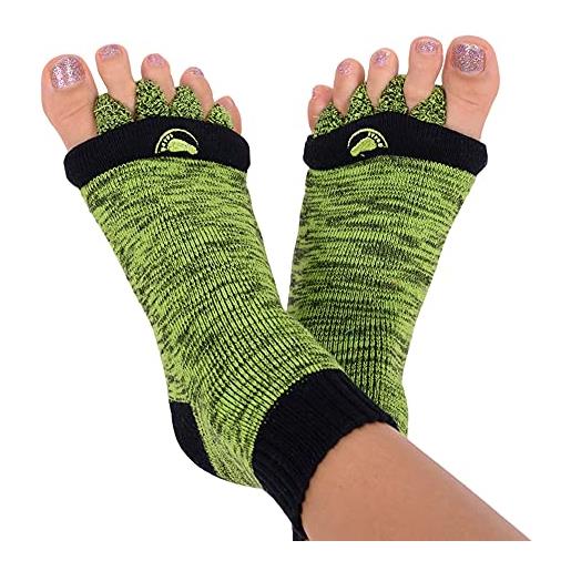 The Original Foot Alignment Socks happy feet calzini originali di allineamento del piede con separatore verde s