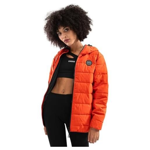 SIROKO - puffer jacket da donna fire-w - s - arancione acceso/nero