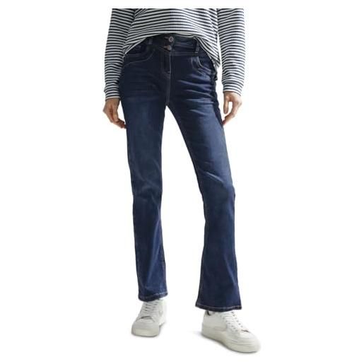 Cecil b377417 jeans, authentic blue wash, 32w x 32l donna