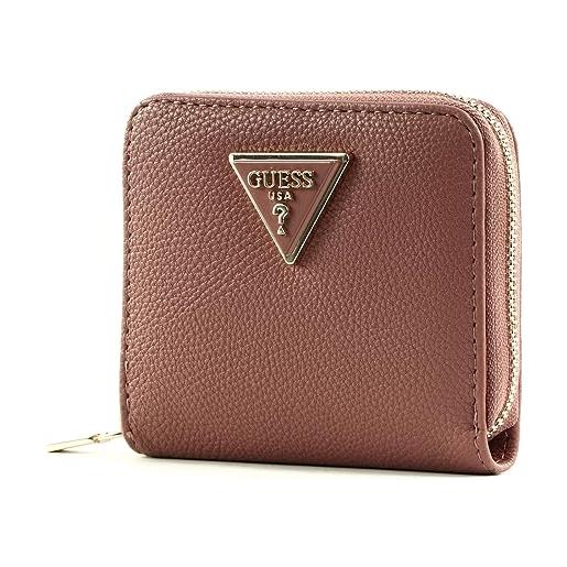 GUESS meridian small zip around wallet rosewood
