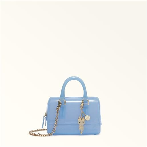 Furla candy borsa mini blue blu pvc + metallo donna