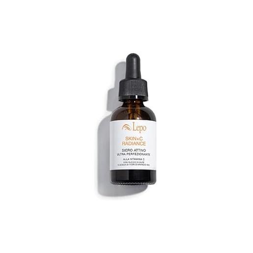 Lepo skin+c radiance serum attivo ultra perfezionante con vitamina c con succo di aloe e acqua di fiori d'arancio biologico