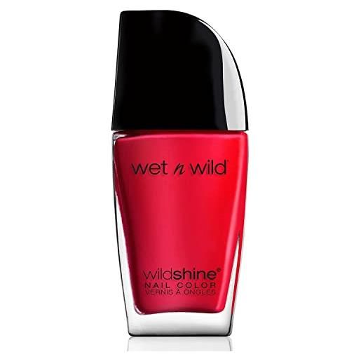 Wet n Wild, wild shine nail color, smalto per unghie senza formaldeide, toluene e ftalati, formula di lunga durata e che si asciuga rapidadamente, red red