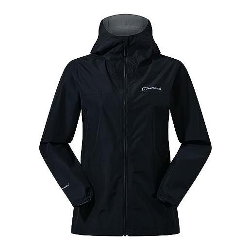 Berghaus deluge pro 3.0 waterproof giacca per donna, nero, 34