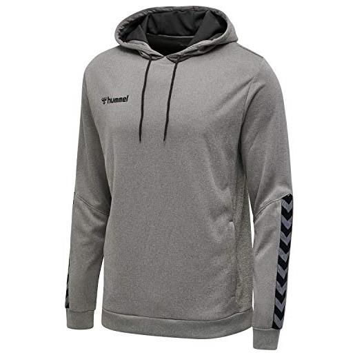 hummel hmlauthentic poly hoodie color: grey melange_talla: 2xl