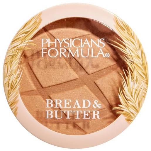 Physicians formula bread & butter bronzer, bronzer con pro vitamina e acidi grassi, formula arricchita con burri dell'amazzonia per una pelle radiosa, toasty