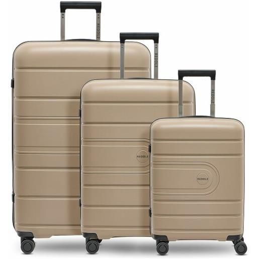 Redolz essentials 11 3-set 4 ruote set di valigie 3 pezzi beige