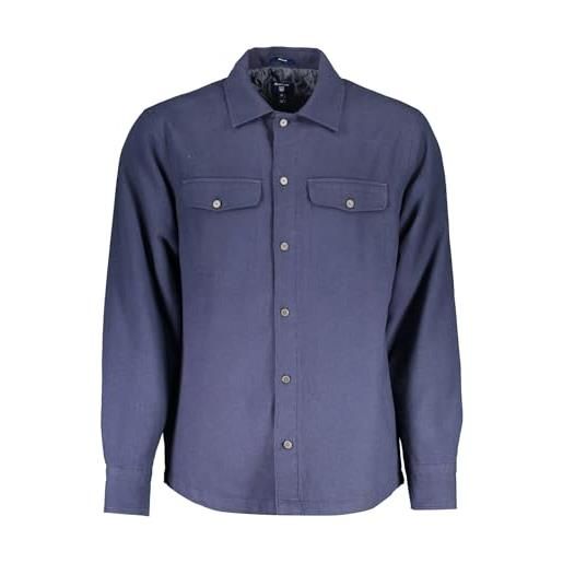 Gant the padded overshirt in marine blue cotton xxl