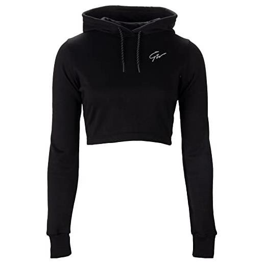 GORILLA WEAR pixley crop top hoodie - black - s