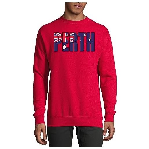 Generic perth australia australian flag maglia in cotone felpa pullover jumper rosso large