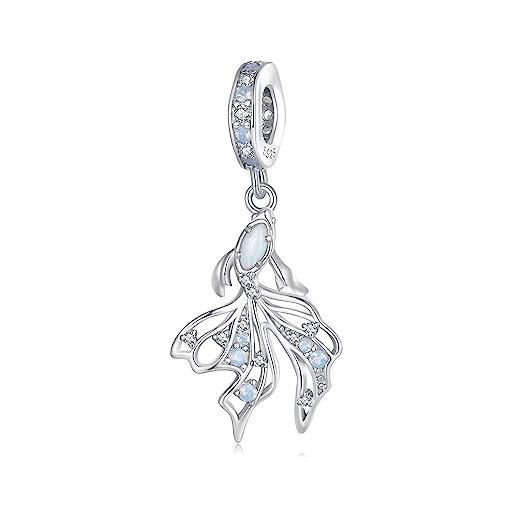 wenyin pesce charms 925 sterling silver smart opal betta charms pendente collane gioielli regali per le donne