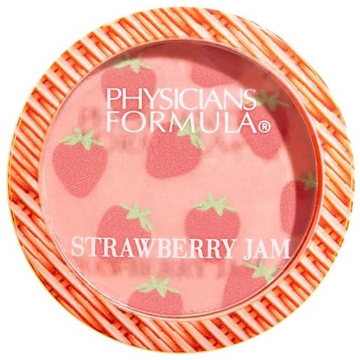 Physicians formula strawberry jam blush, blush in polvere con pro vitamina e acidi grassi essenziali, formula con burri dell'amazzonia per una pelle luminosa, strawberry