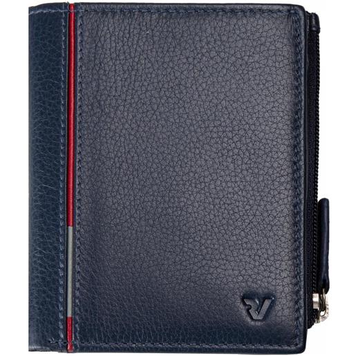 Roncato pe-boston portafoglio uomo 9x11x1 cm - blu navy