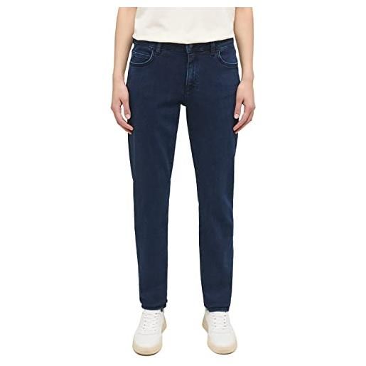 Mustang style crosby relaxed slim, jeans donna, blu medio 344, 34w / 32l