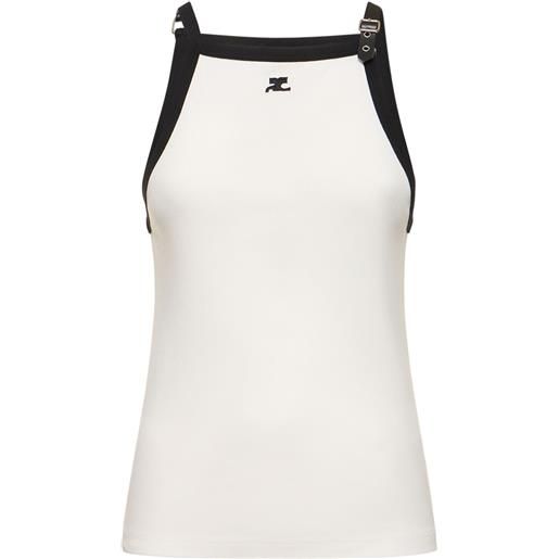 COURREGES tank top in cotone