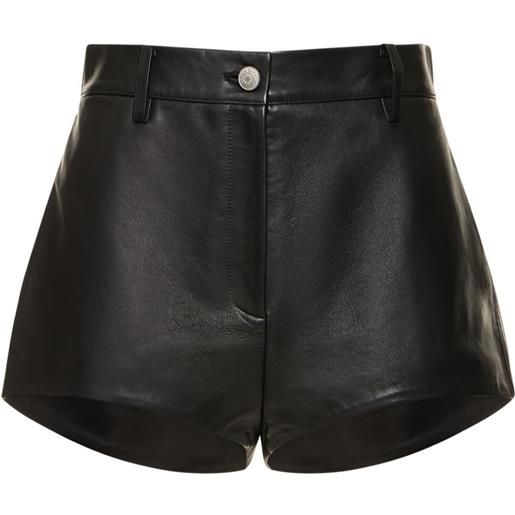 MAGDA BUTRYM shorts vita alta in pelle