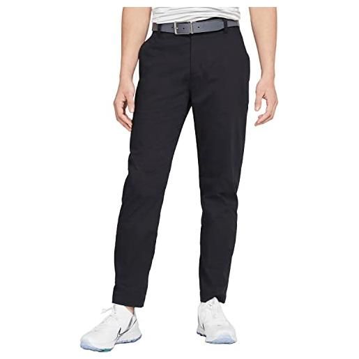 Nike dri-fit uv standard fit golf chino pantaloni uomo, nero, 32w x 34l