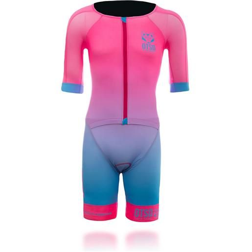 Otso fluo pink & light blue short sleeve trisuit blu s uomo