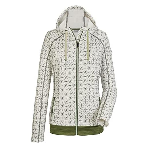 Killtec women's giacca elasticizzata con cappuccio/giacca in pile kos 70 wmn flx jckt, white, 34, 39136-000