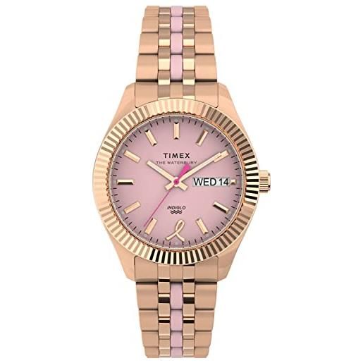 Timex orologio analogico al quarzo donna con cinturino in acciaio inossidabile tw2v52600