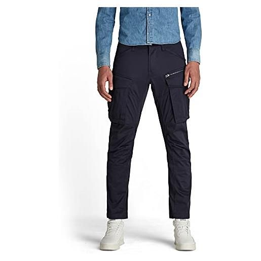 G-STAR RAW rovic zip 3d regular tapered pants, pantaloni uomo, blu (mazarine blue 5126-4213), 26w / 30l