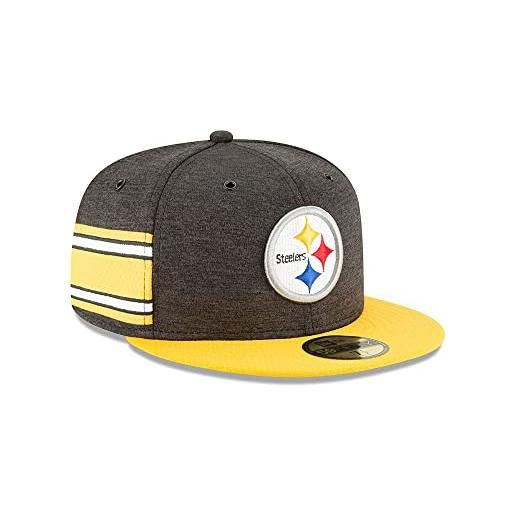 New Era nfl pittsburgh steelers authentic 2018 sideline 59fifty home cap, größe: 7 1/8