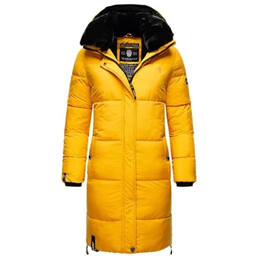 Marikoo cappotto invernale da donna, oversize, cappotto trapuntato, streliziaa, xs-xxl, giallo. , s