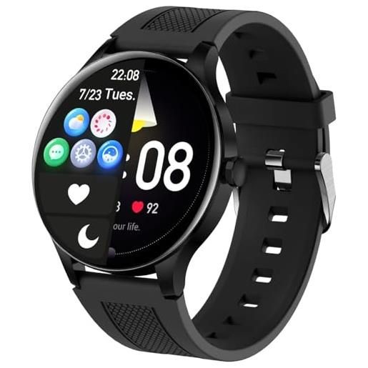 LiveGo smartwatch uomo e donna 1,3 pollici impermeabile smartwatch per telefoni android compatibile ios i. Phone attività fitness tracker con frequenza cardiaca pressione sanguigna ossigeno sonno