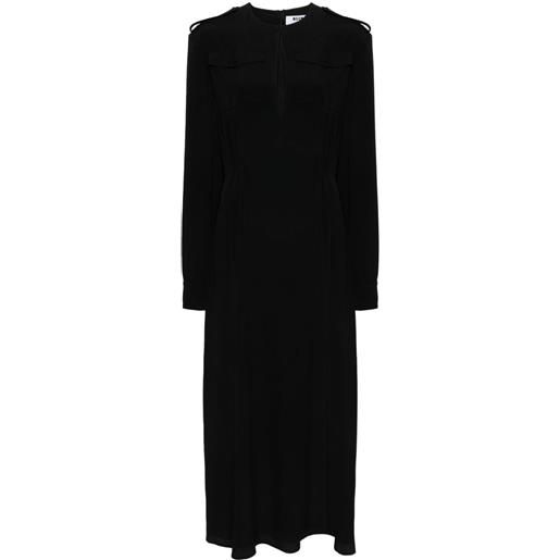 MSGM abito lungo con maniche a palloncino - nero