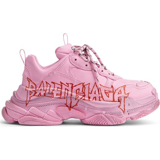 Balenciaga sneakers triple s con stampa - rosa