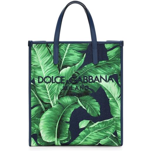 Dolce & Gabbana borsa tote con ricamo - verde