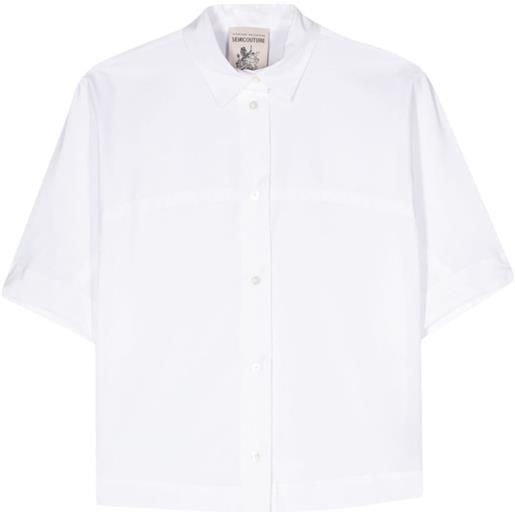 Semicouture camicia con maniche ampie - bianco