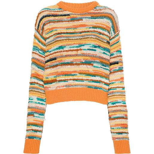Alanui maglione madurai a righe - arancione